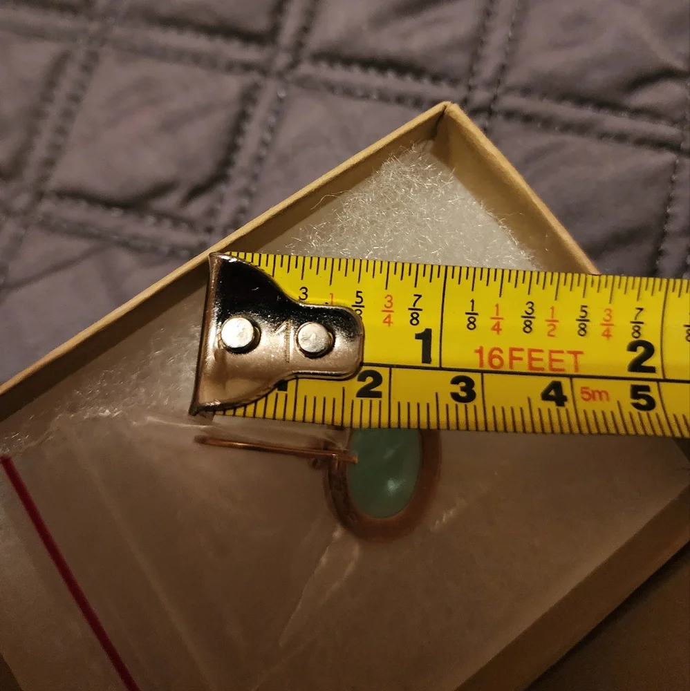 PRICE DROP NIKKI BAKER-GIOIELLI BLUE TOPAZ ROSE GOLD EARRINGS NIB - Picture 4 of 6